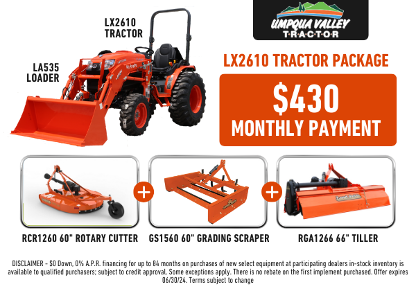 LX2610 UVT Tractor Package